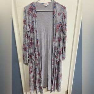 Lularoe floral long cardigan